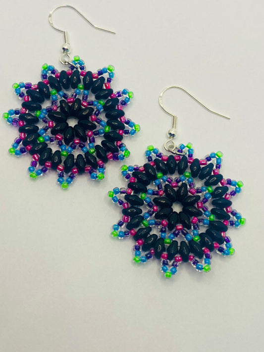 Colorful starburst earrings